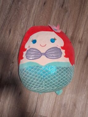 Disney Squishmallows Little Mermaid Plush Pillow with Sparkle Scales